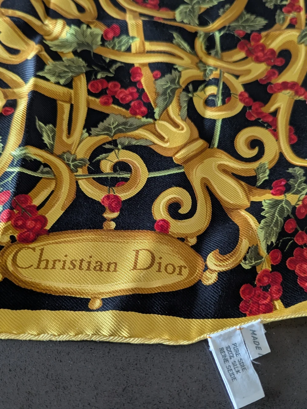 Dior Silk Scarf Vintage